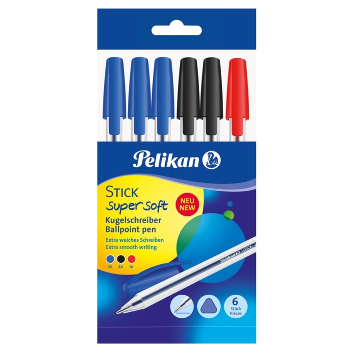 Set 6 pixuri stick super soft, multicolore