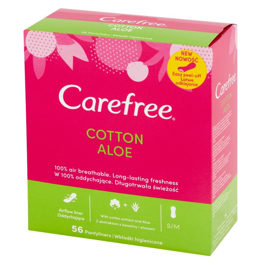 Absorbante de zi Cotton Aloe, Carefree, 56 Buc
