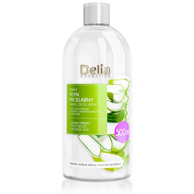 Apa micelara pentru curatare, cu aloe vera, Delia, 500 ml