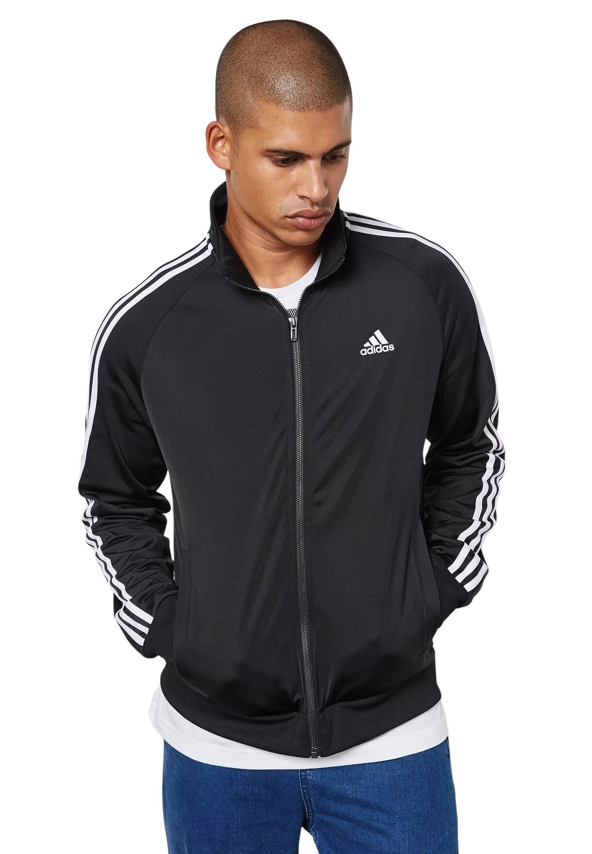 Hanorac adidas ess 3 stripes track negru