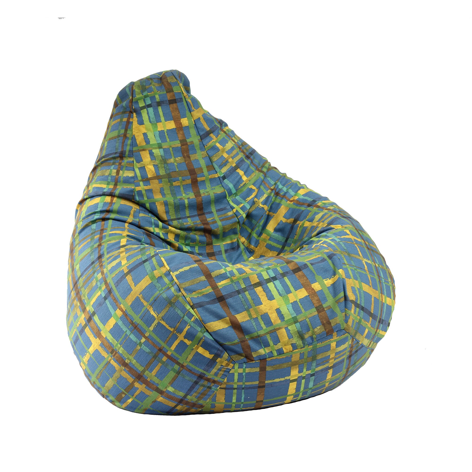 Fotoliu Puf tip Sac Nirvana Hobbit, Day in The Park (Gama Premium Textil) umplut cu perle polistiren