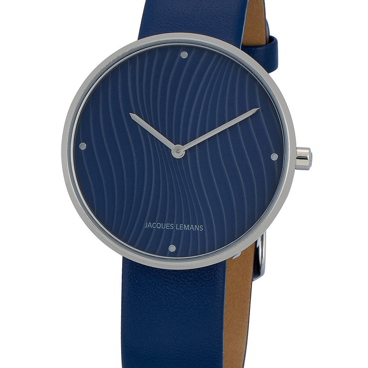 Ceas de dama Jacques Lemans 1-2093D, Quartz, 36mm, 5ATM, Argintiu