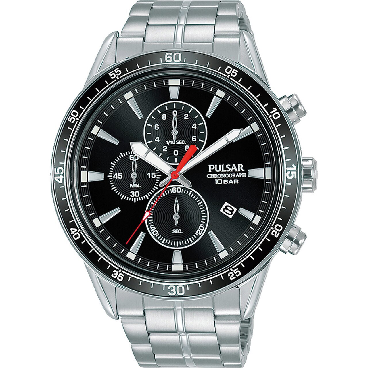 Ceas barbatesc Pulsar PM3205X1, Quartz, 45mm, 10ATM, Argintiu
