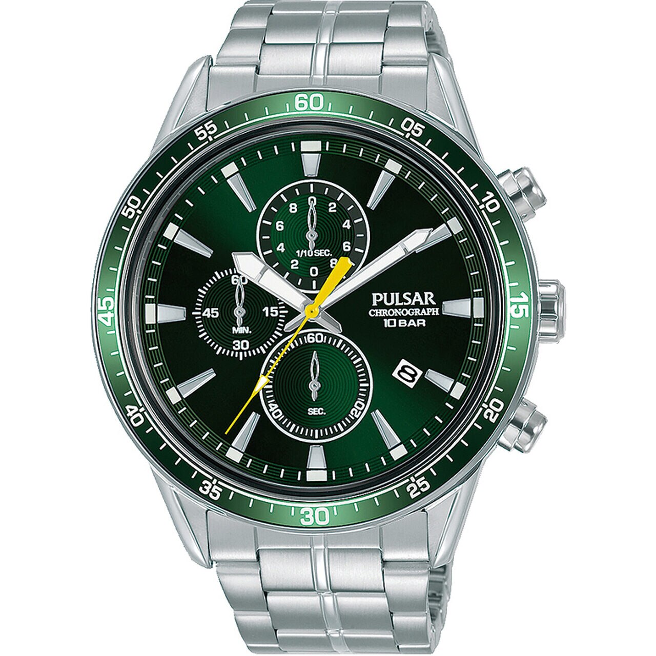 Ceas barbatesc Pulsar PM3207X1, Quartz, 45mm, 10ATM, Argintiu