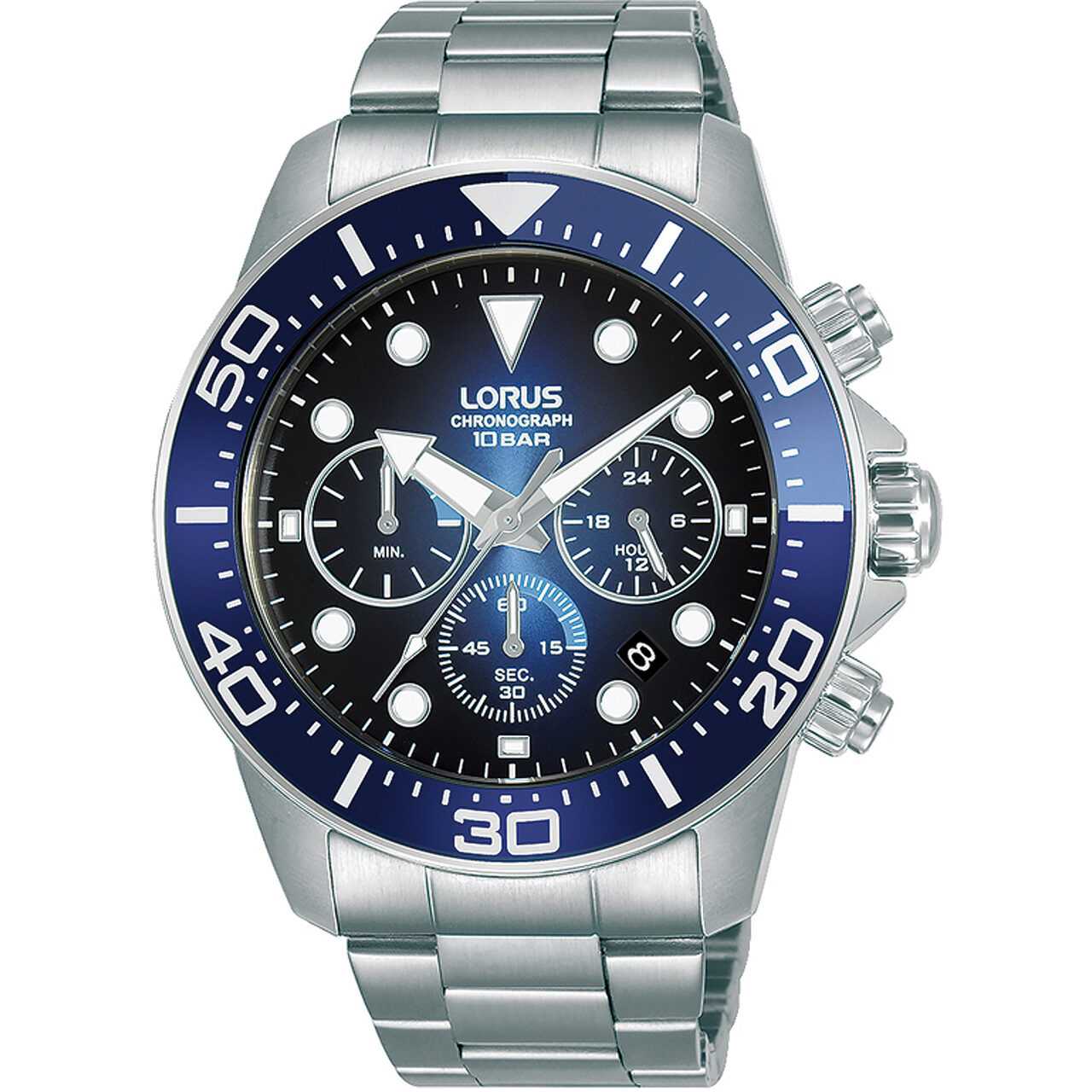 Ceas barbatesc Lorus RT343JX9, Quartz, 43mm, 10ATM, Argintiu