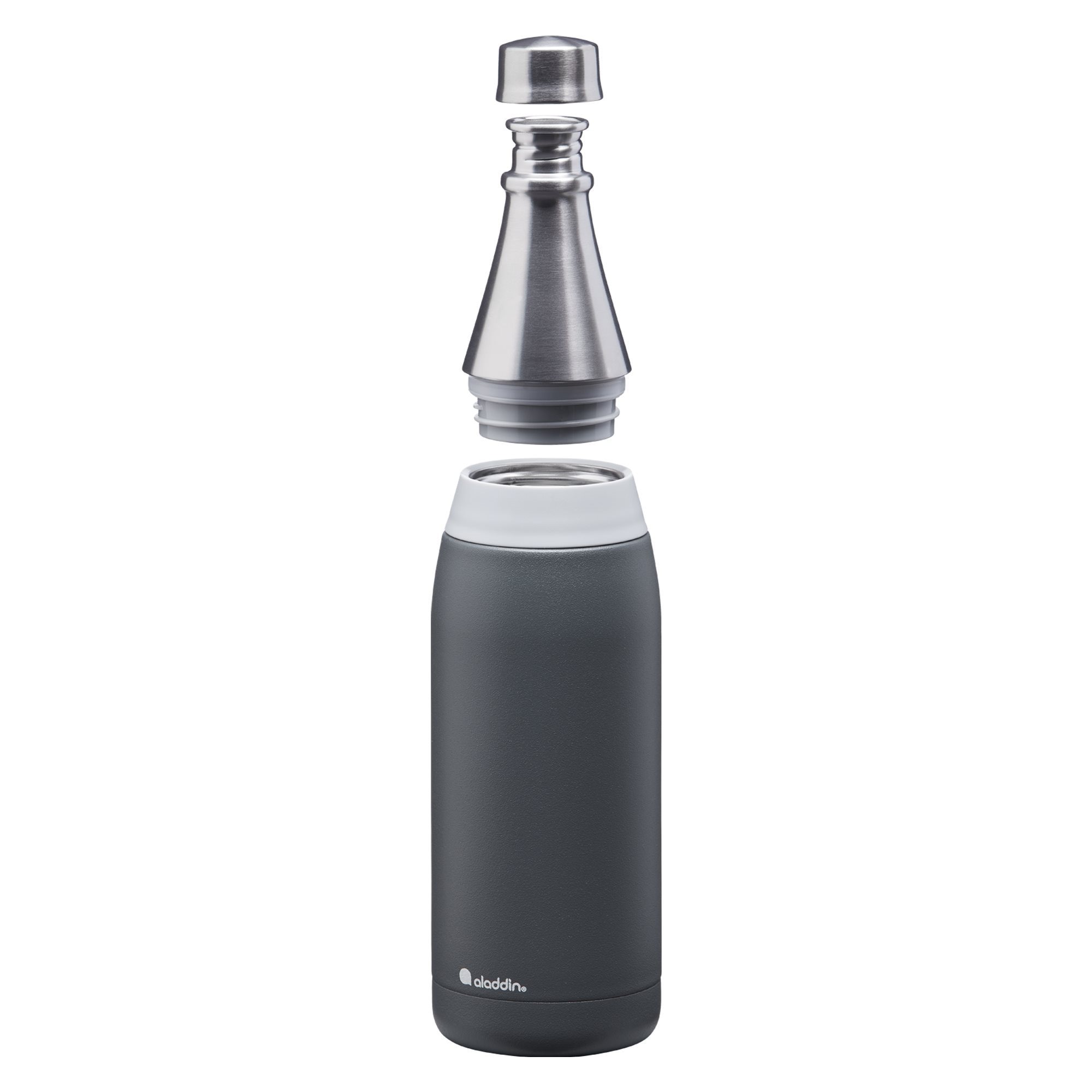 Stainless steel bottle, 600ml, Cityloop Thermavac, Burgundy Magnolia  Print - Aladdin