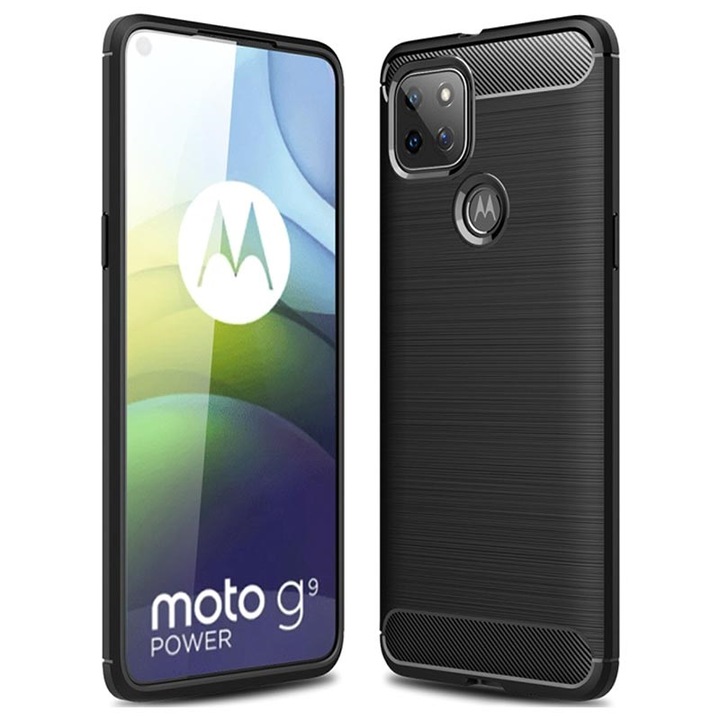 Калъф fixGuard Armor Carbon за Motorola Moto G9 Power, Carbon Black