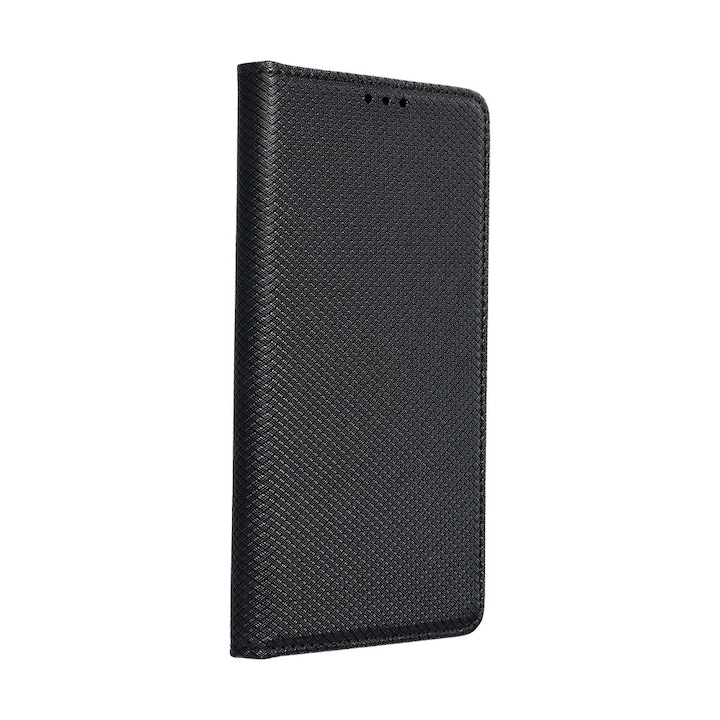 Husa tip carte, compatibila cu Samsung Galaxy A13 5G / A04s, model Smart Book Case, material textil, negru