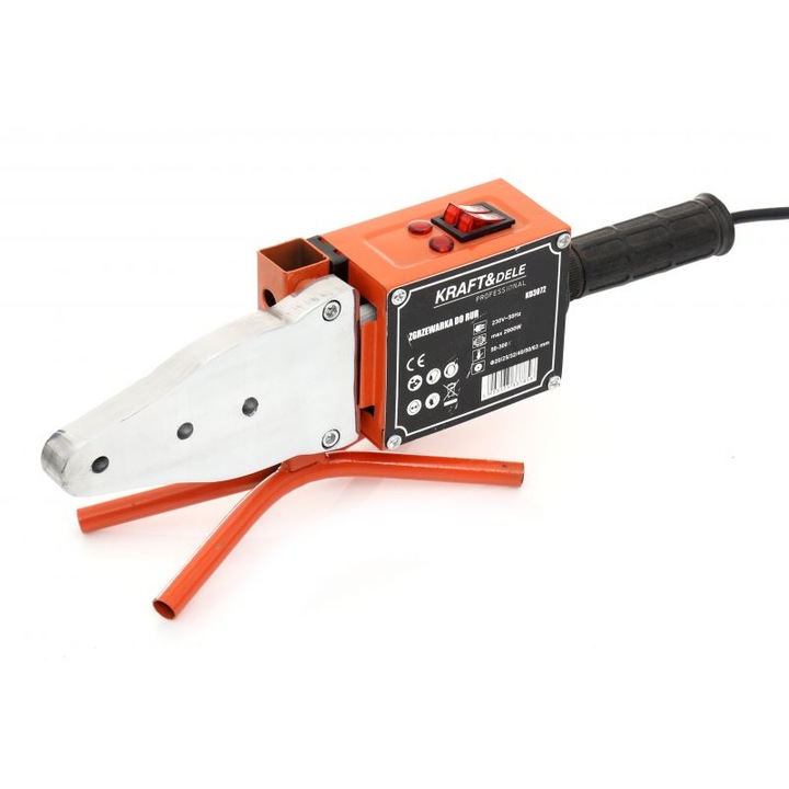 PPR csőforrasztó készlet, 12 darab 2900W, KD3072, Kraft&Dele