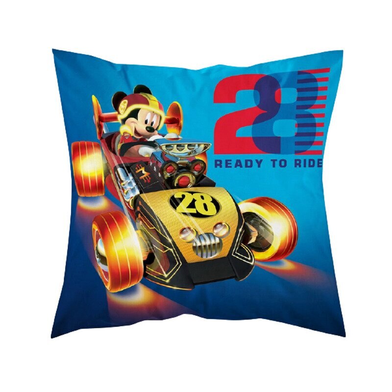 Fata perna, Mickey, Ready to ride, albastra, 40x40cm