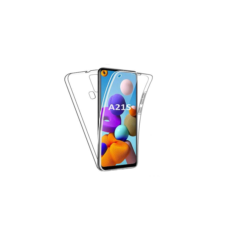 Husa 360° PC + TPU pentru Samsung Galaxy A21S, Transparent