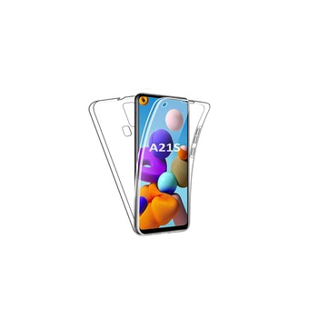 Husa 360° PC + TPU pentru Samsung Galaxy A21S, Transparent Husa 360° PC + TPU pentru Samsung Galaxy A21S, Transparent