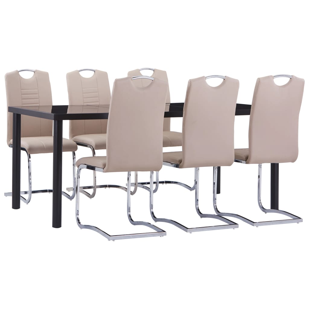 Set mobilier, de bucatarie vidaXL Maro Piele artificiala