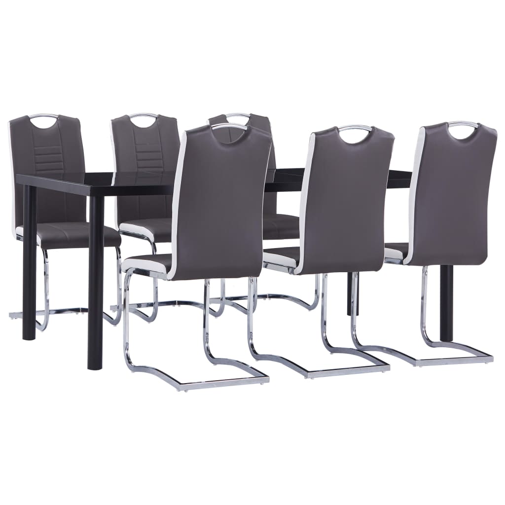 Set masa cu scaune, Zakito Europe, Metal\Sticla, 180x90x75 cm