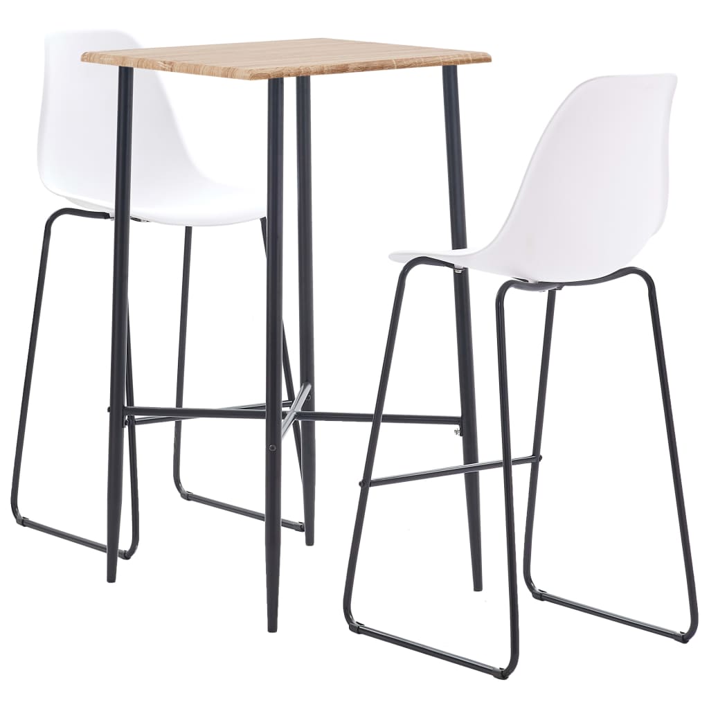 Set de bar vidaXL, Plastic, Alb
