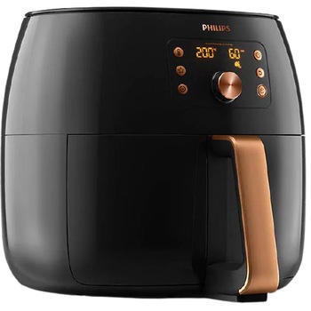 Friteuza cu aer cald PHILIPS Airfryer XXL Smart Sensing HD986790, 2225W, 1.4kg, negru/auriu Friteuza cu aer cald PHILIPS Airfryer XXL Smart Sensing HD986790, 2225W, 1.4kg, negru/auriu