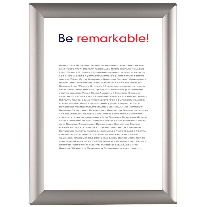 Rama click 8i JJ DISPLAYS format A1 594X841mm, din aluminiu, expunere postere, afise, reclame