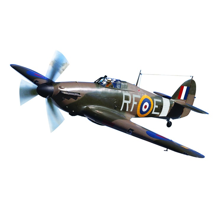 MisterCraft Hurricane Mk.Ia "Battle of Britain" repülőgépmodell festékekkel, ragasztóval és ecsettel 1:72 MCR D180S