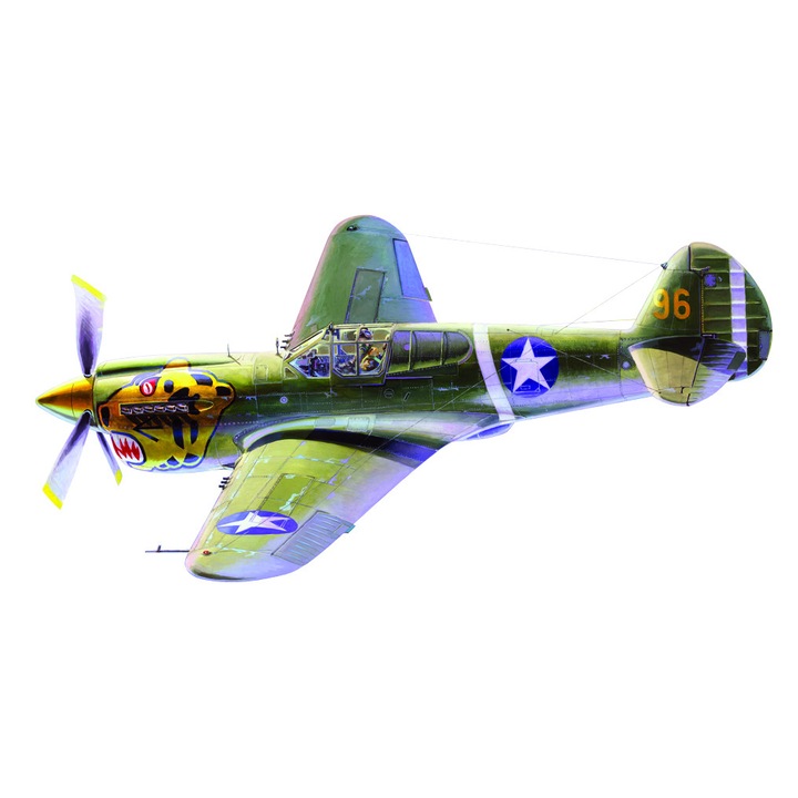 MisterCraft P-40 E "Aleutian Tiger" 1:72 MCR D202 repülőgépmodell