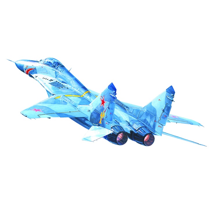 MisterCraft MIG-29A "Fulcrum" repülőgépmodell festékekkel, ragasztóval és ecsettel 1:72 MCR D20S