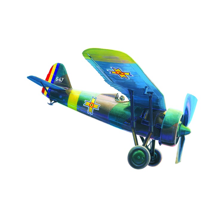 Kit Macheta aeromodele de construit MisterCraft PZL P-7a "Transylvanian Fighter " 1:72 MCR B37