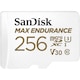Card de memorie SanDisk micro SD Max Endurance Video 256 GB, Class 10, V30, UHS-I U3 + adaptor