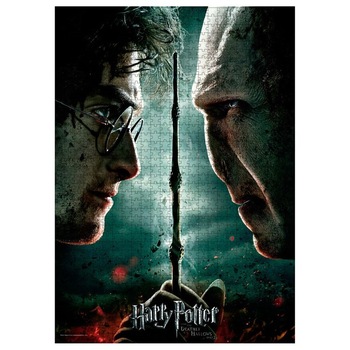 Puzzle Harry Potter - Voldemort vs Harry , 1000 piese , 70x50cm, Negru Puzzle Harry Potter - Voldemort vs Harry , 1000 piese , 70x50cm, Negru