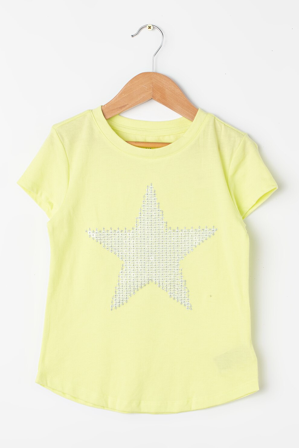 GAP, Tricou din bumbac cu imprimeu, Verde lime