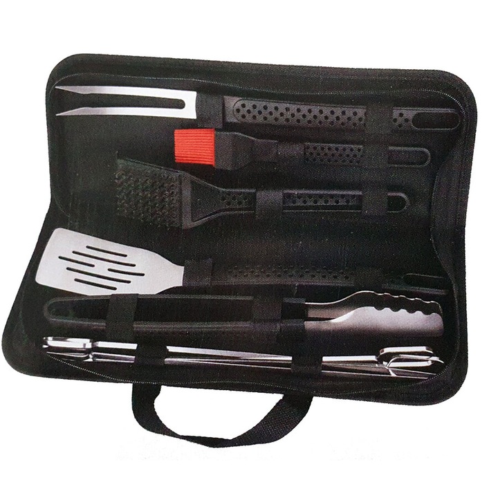 Set accesorii pentru gratar Tarrington House, 9 piese + geanta