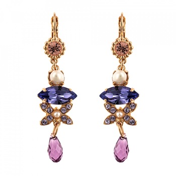 Cercei placati cu Aur roz de 24K, Cristale Swarovski, Romance by Roxannes - Mariana Jewellery, Multicolor 1001-139-10RG6 Cercei placati cu Aur roz de 24K, Cristale Swarovski, Romance by Roxannes - Mariana Jewellery, Multicolor 1001-139-10RG6