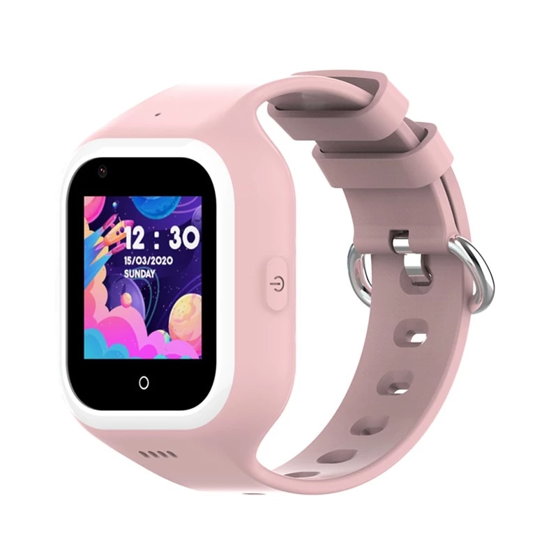 Ceas smartwatch GPS copii Techone™ KT21 4G, 1.4 inch OGS, apel video, camera ultrapixel, Wi-Fi, rezistent la apa IP67, telefon, bluetooth, SOS, touchscreen, monitorizare spion, carcasa detasabila, Roz
