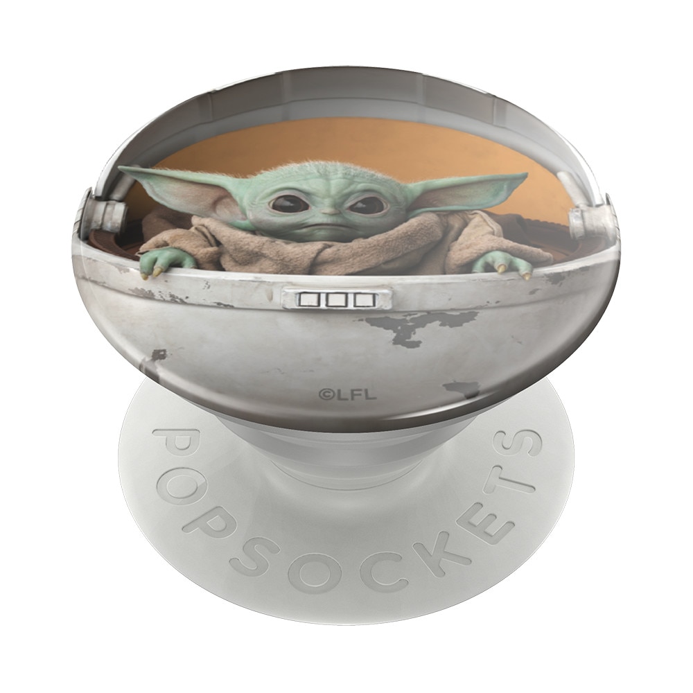 Suport universal de telefon si tableta Popsockets Star Wars, accesoriu PopGrip Baby Yoda POD