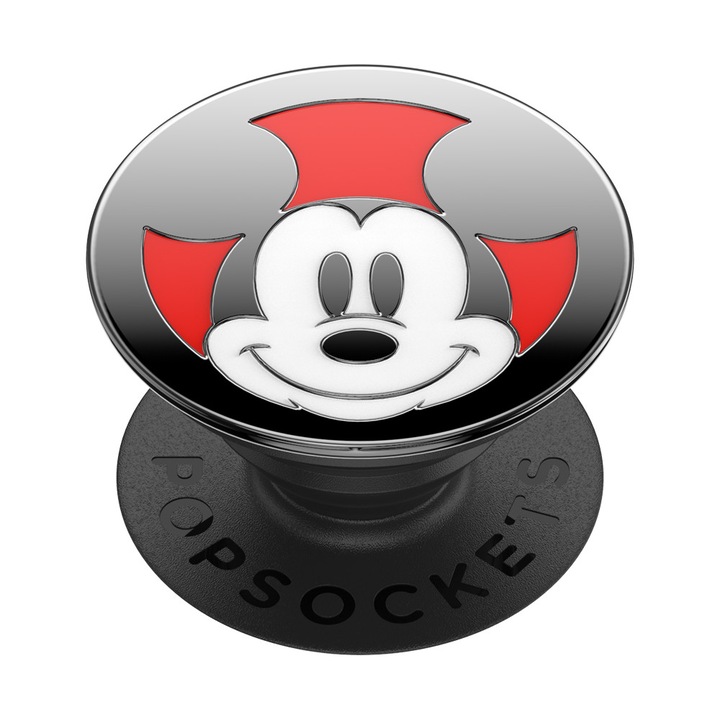 Univerzális telefonra szerelhető támaszték Popsockets Disney , PopGrip Enamel Mickey fémből, ujjtámasz