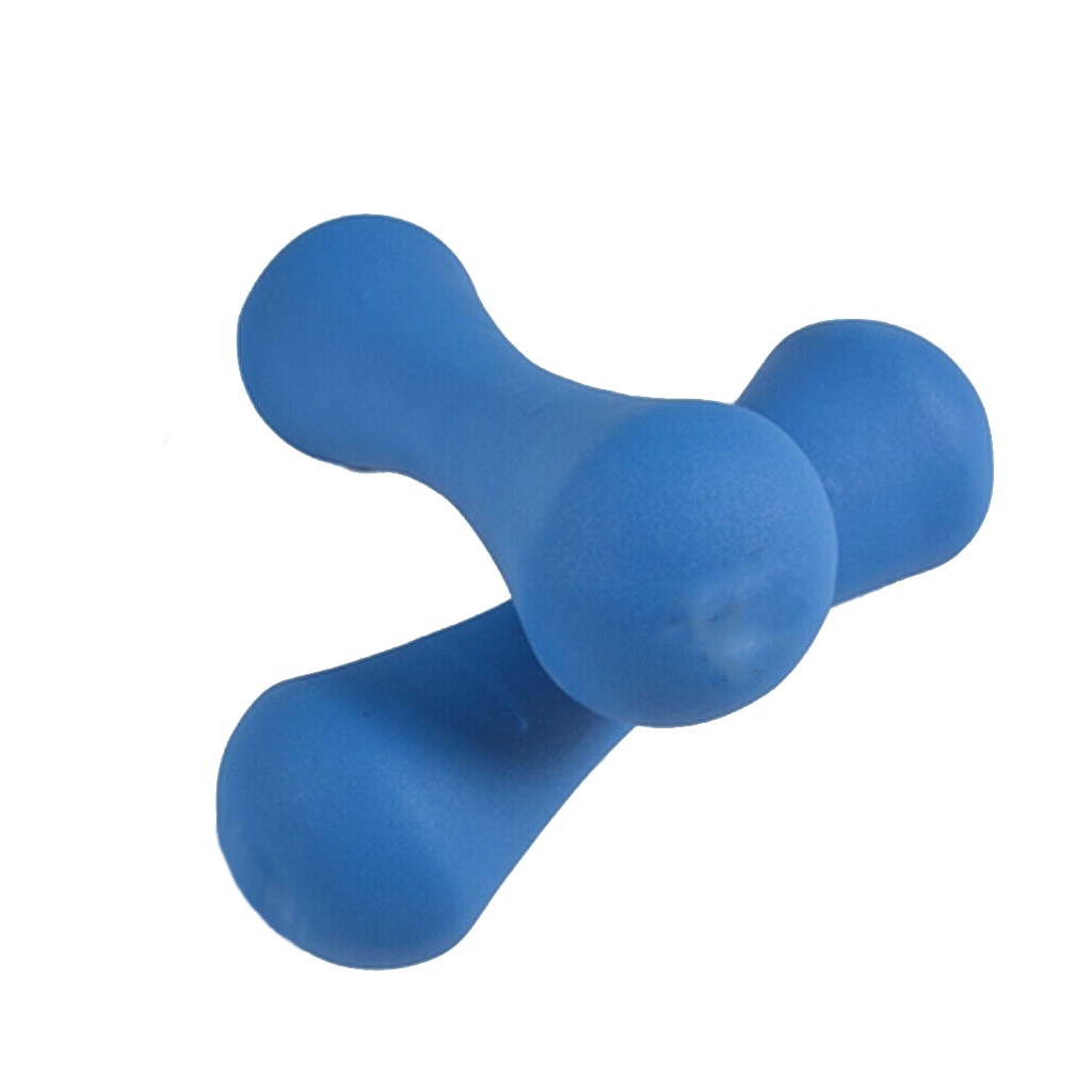 Set gantere neopren 2 kg, maner aderen, forma ergonomica, albastra