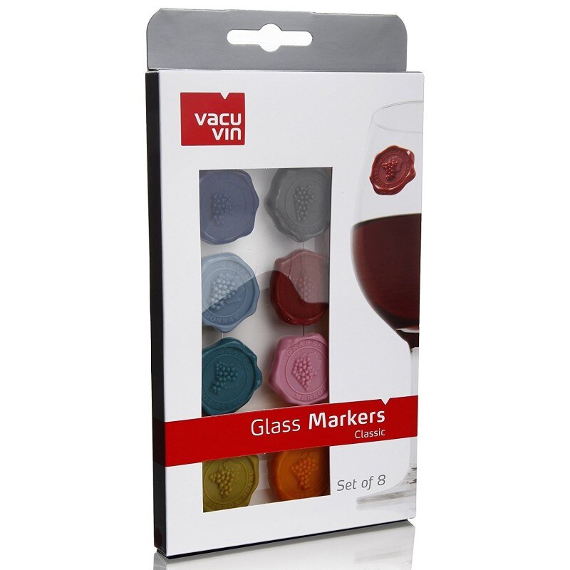 Маркери за чаши Vacu Vin Glass Markers Classic, многоцветни eMAG.bg