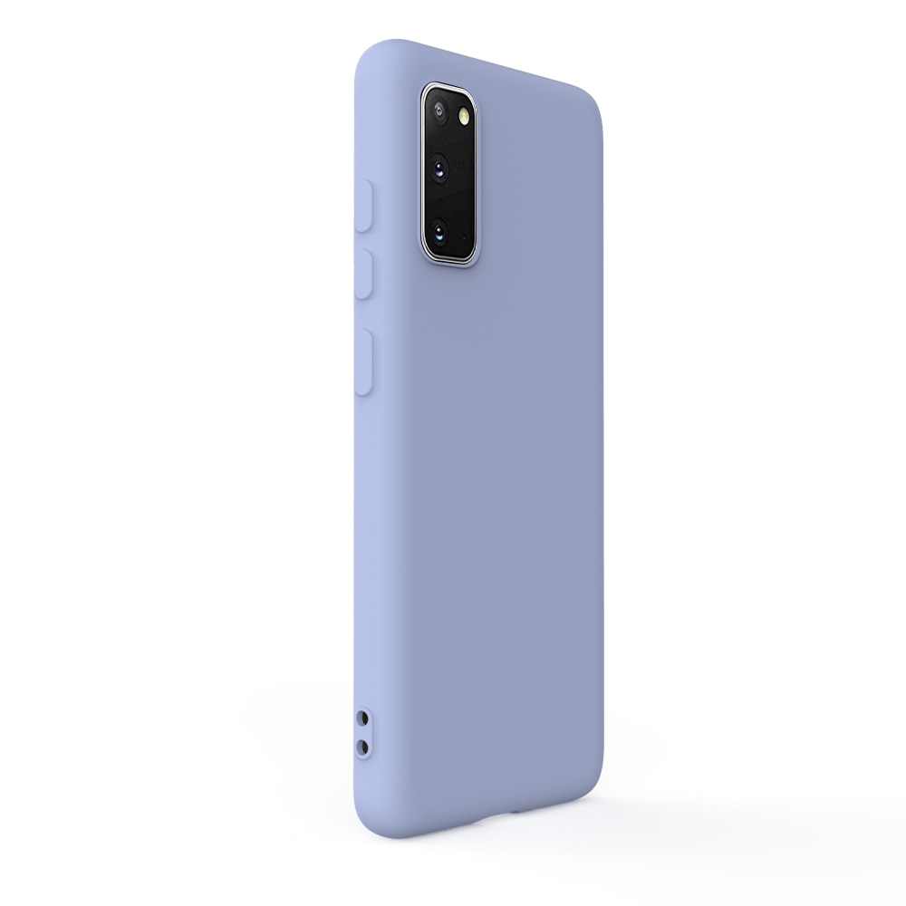 Husa Lemontti Silicon Soft Slim compatibila cu Samsung Galaxy S20, Lavender Gray