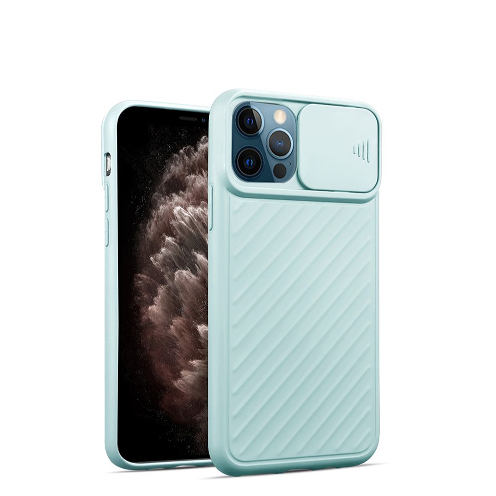 Husa Just Must Camo compatibila cu iPhone 12 Pro Max, Sky Blue