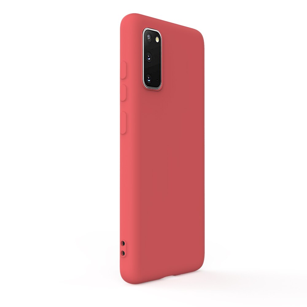 Husa Lemontti Silicon Soft Slim compatibila cu Samsung Galaxy S20, Santa Red