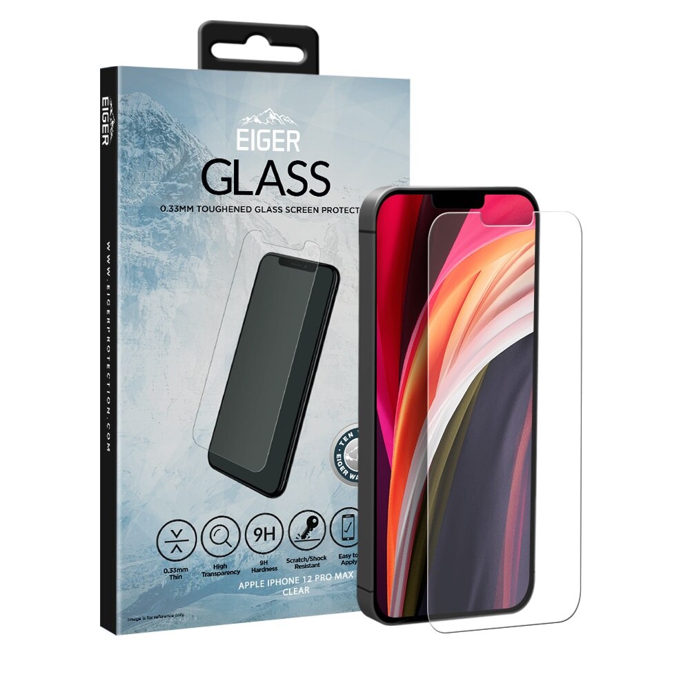 Folie Eiger Sticla Temperata compatibila cu iPhone 12 Pro Max, Clear