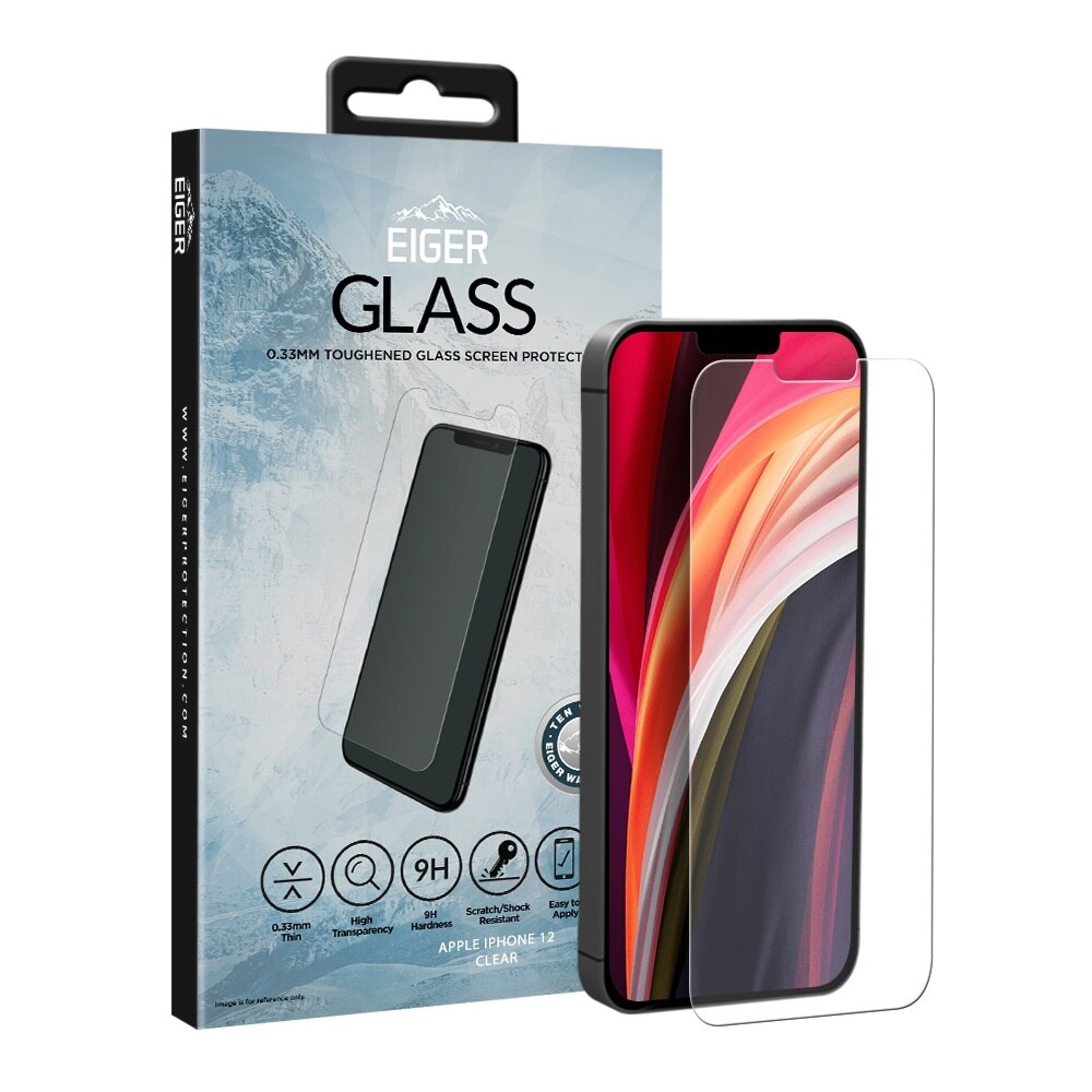 Folie Eiger Sticla Temperata compatibila cu iPhone 12 Mini, Clear