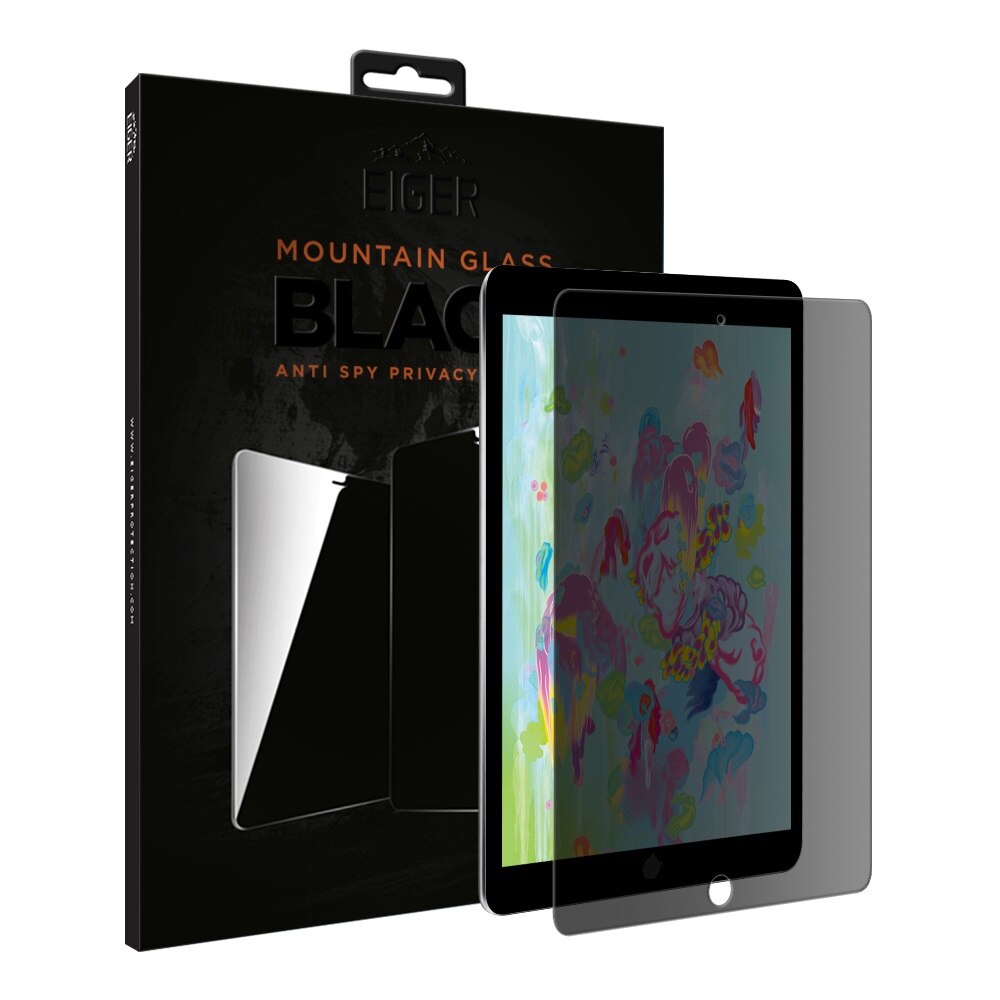Folie Eiger Sticla 2.5D Mountain Glass Privacy compatibila cu iPad 9.7 inch 2017 / 2018, Black