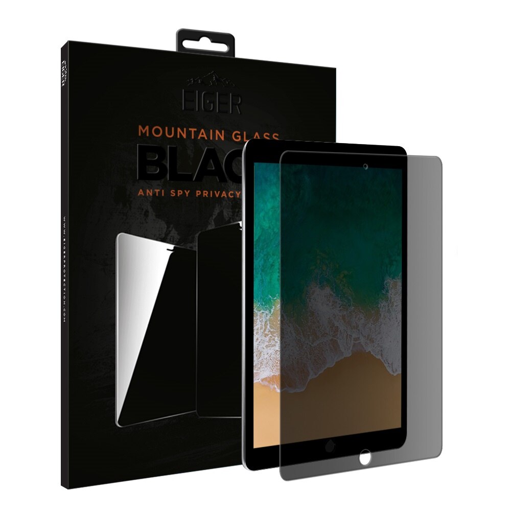 Folie Eiger Sticla 2.5D Mountain Glass Privacy compatibila cu iPad Air 3 (2019) / iPad Pro 10.5 inch, Black