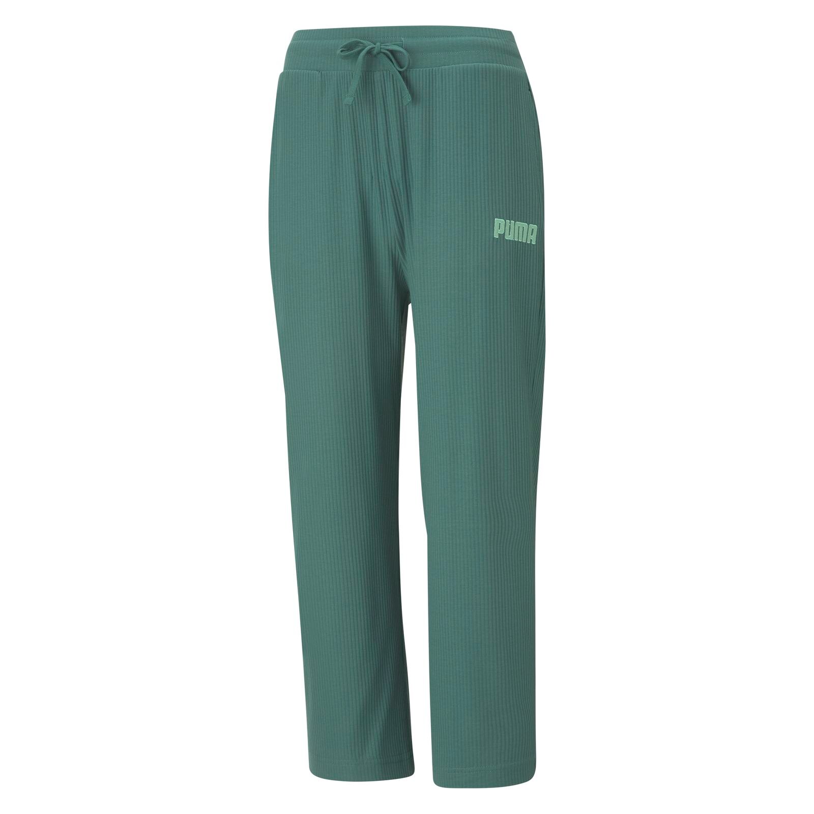 Pantaloni trening Puma Modern Basics Ribbed Wide Pants 58593845 Femei