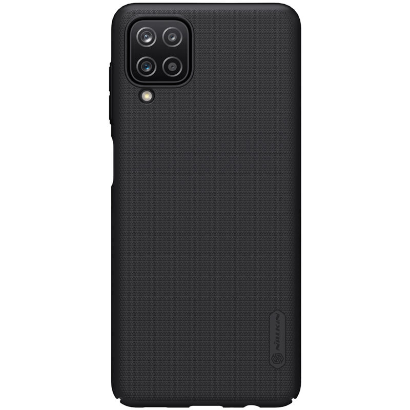 Husa protectie spate din plastic texturat negru, pentru Samsung Galaxy A12- Nillkin Frosted Shield