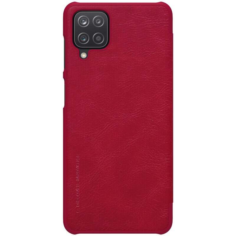 Husa tip carte Nillkin Qin pentru Samsung Galaxy A12, rosu