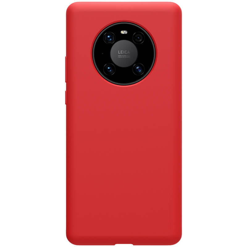 Husa din silicon mat rosu, cu interior de microfibra, pentru Huawei Mate 40 Pro - Nillkin Flex
