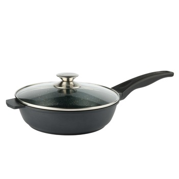 Tigaie invelis de marmura cu capac Tiross TS-1237, 24 cm Tigaie invelis de marmura cu capac Tiross TS-1237, 24 cm