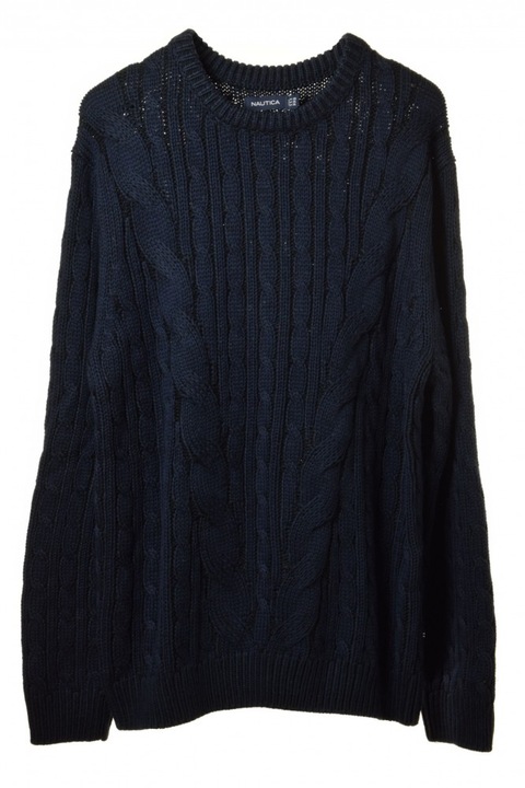 Nautica sötétkék kötött férfi pulóver – 2XL