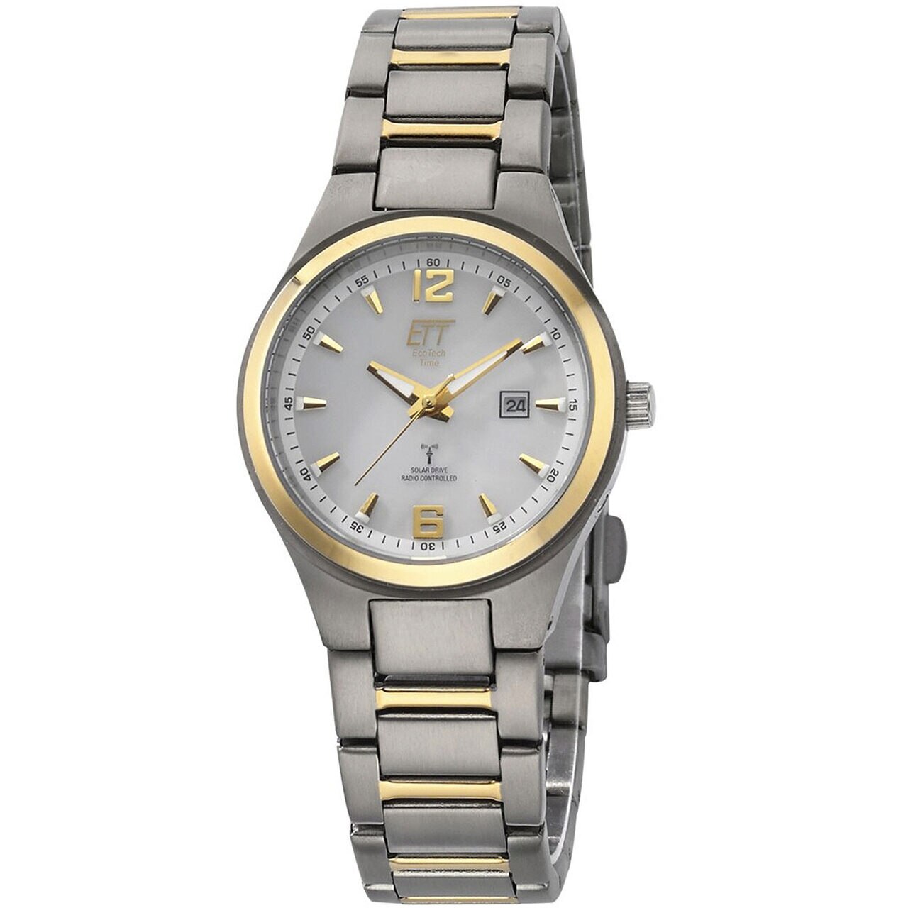 Ceas de dama Ett ELT-11437-10M, Quartz, 31mm, 5ATM, Auriu