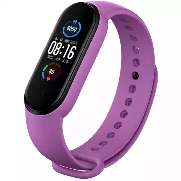 Каишка Planet Tech, За Xiaomi Mi Band 6, Силикон, Лилав